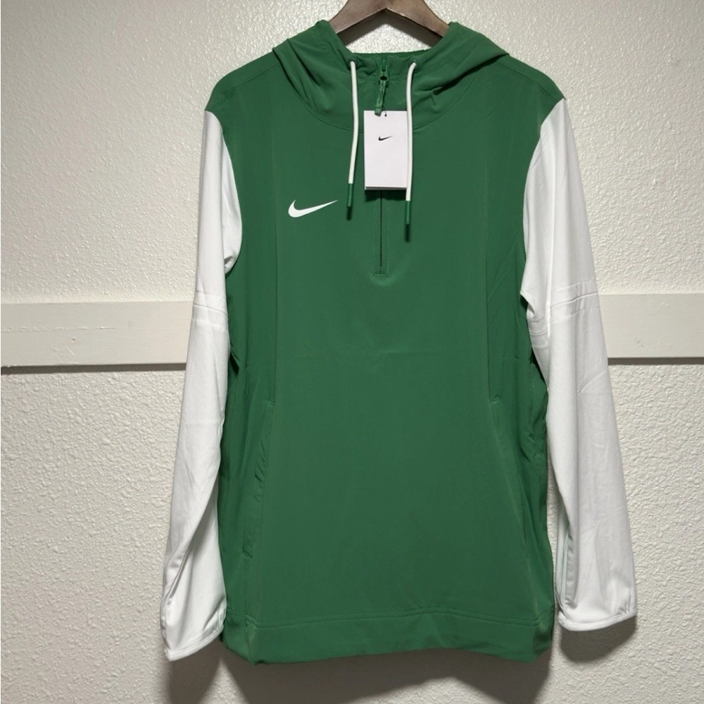 Nike Pregame Coaches 1/4 Zip Player Hoodie Jacket Men Sz S Green FJ9536-315